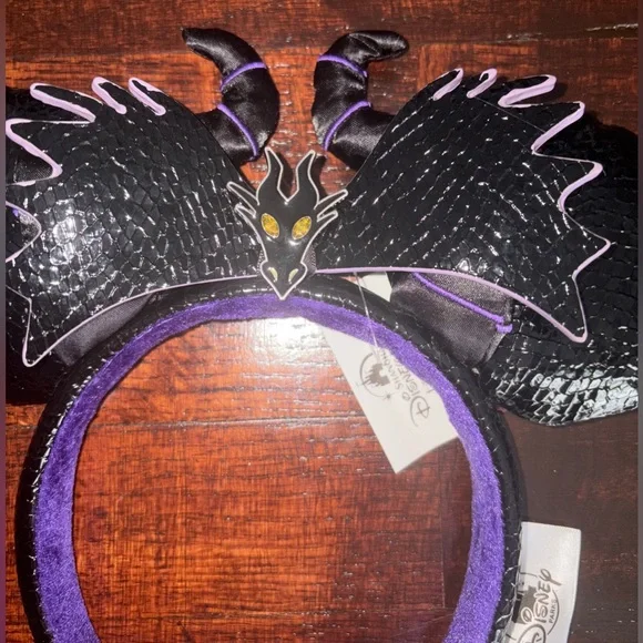 Disney Maleficent-inspired Black & Purple Minnie Ear Headband - Picture 3 of 5